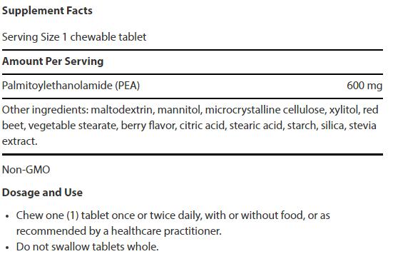 PEA Supplement Facts